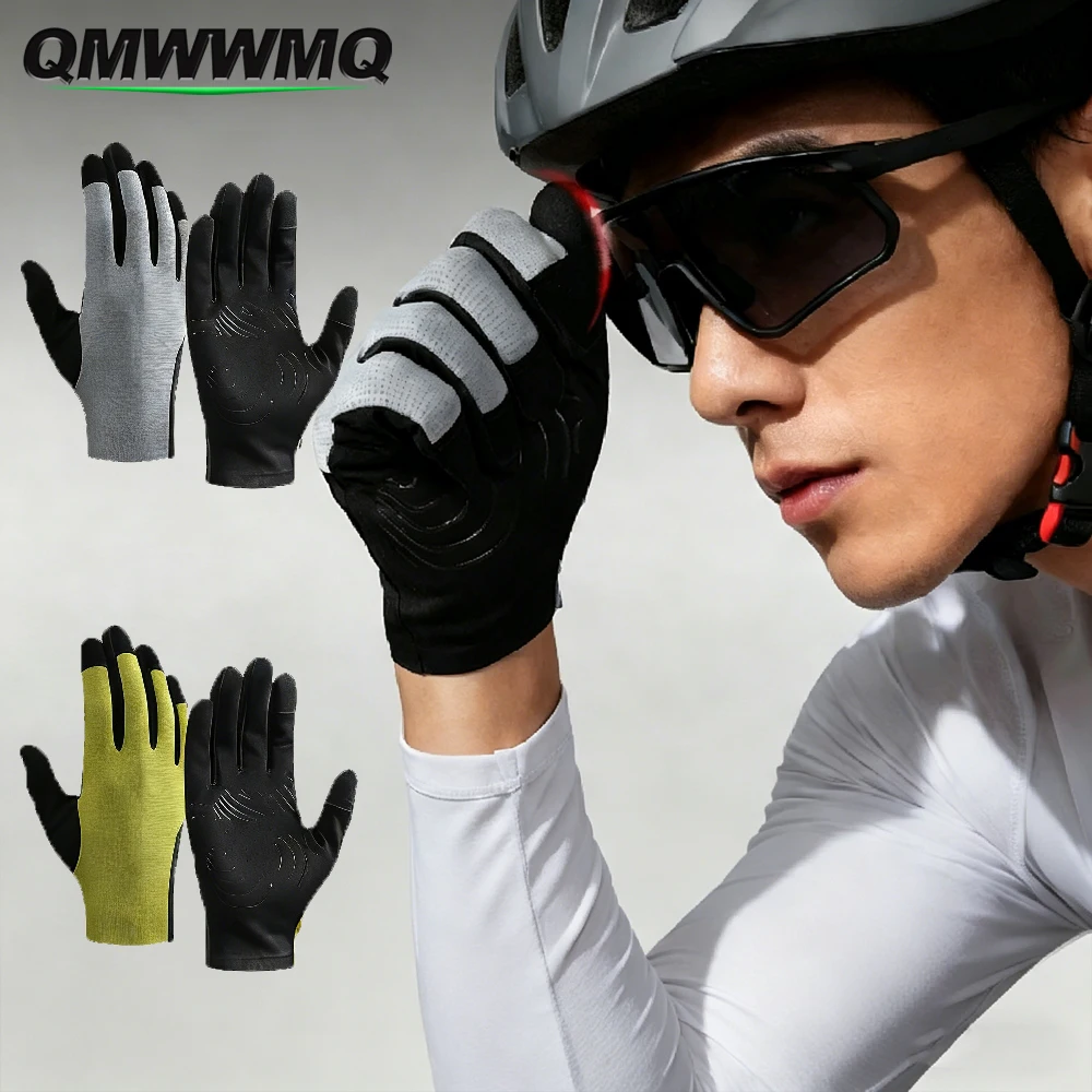 Mountain Biking Gloves Mens - 1 Pair Touchscreen Full Finger Cycling