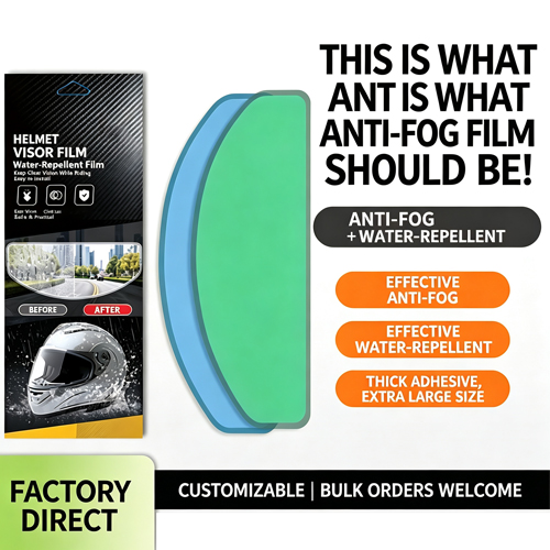 Mountain Biking Helmet Full Face - Motorcycle Helmet Rainproof Anti-fog Film Durable