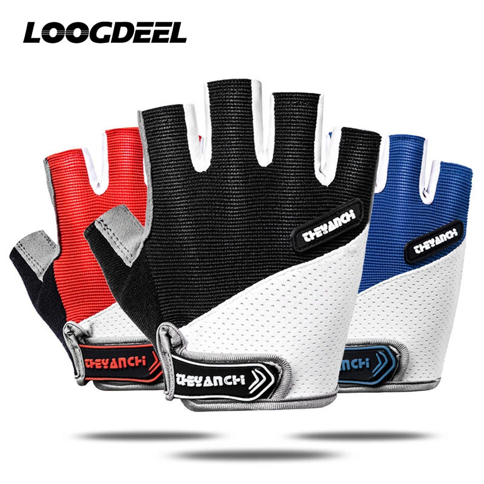 Mountain Biking Gloves Mens - Breathable Half Finger Cycling Gloves Anti