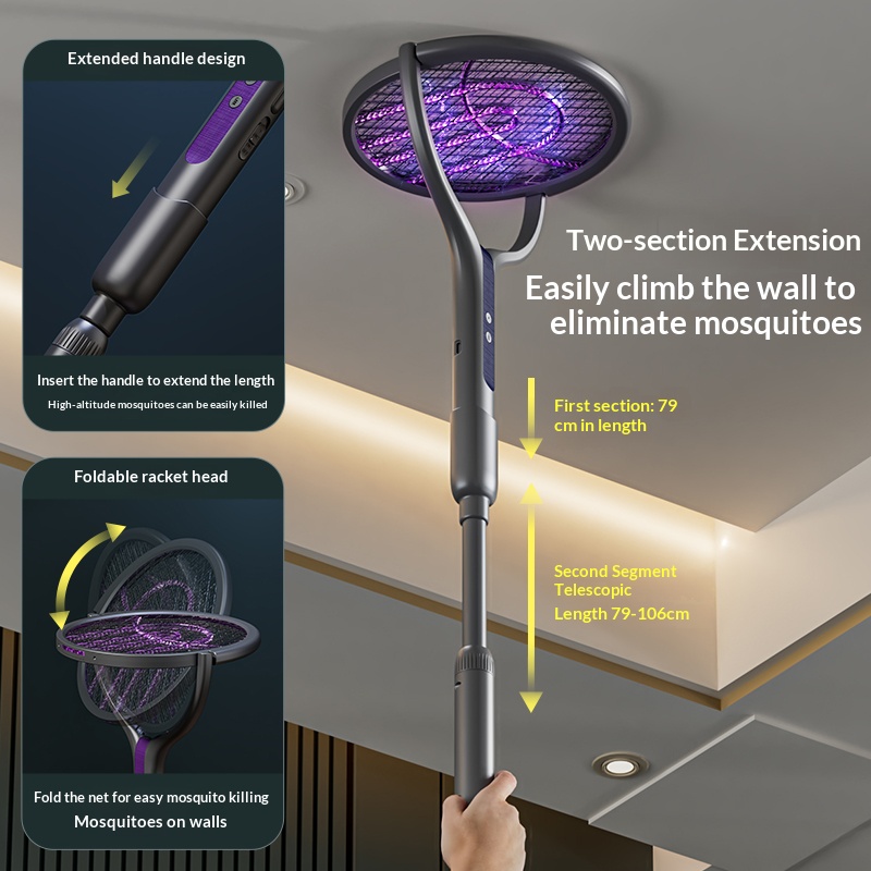 Rotating Head Bug Zapper Racke - Head Racket Boom ulasan dan harga