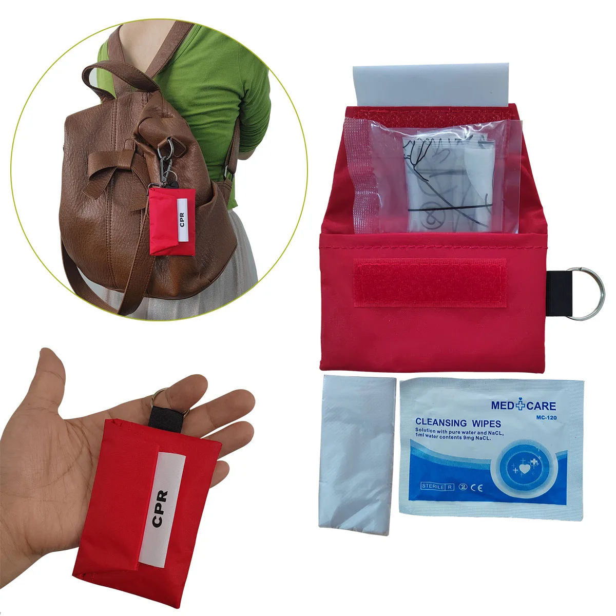 3 pcs CPR Face shield Key Chai - Mountain Biking First Aid Kit ulasan dan harga