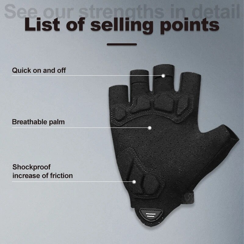 X-TIGER Cycling Gloves Half Fi - Mountain Biking Gloves Mens ulasan dan harga
